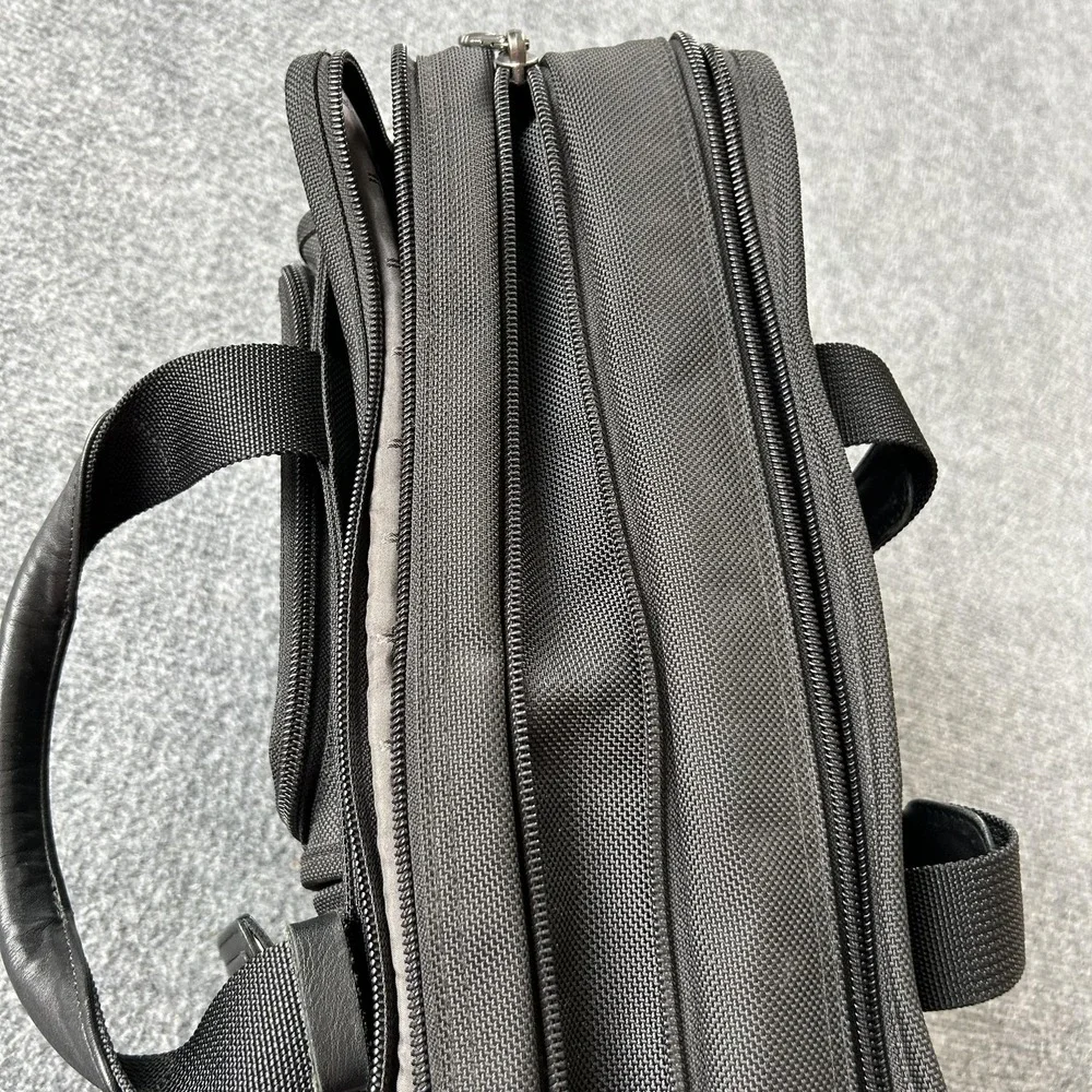 Tumi Laptop Bag Alpha Expandable Organizer Brief 26141D4 Black‎ Ballistic Nylon